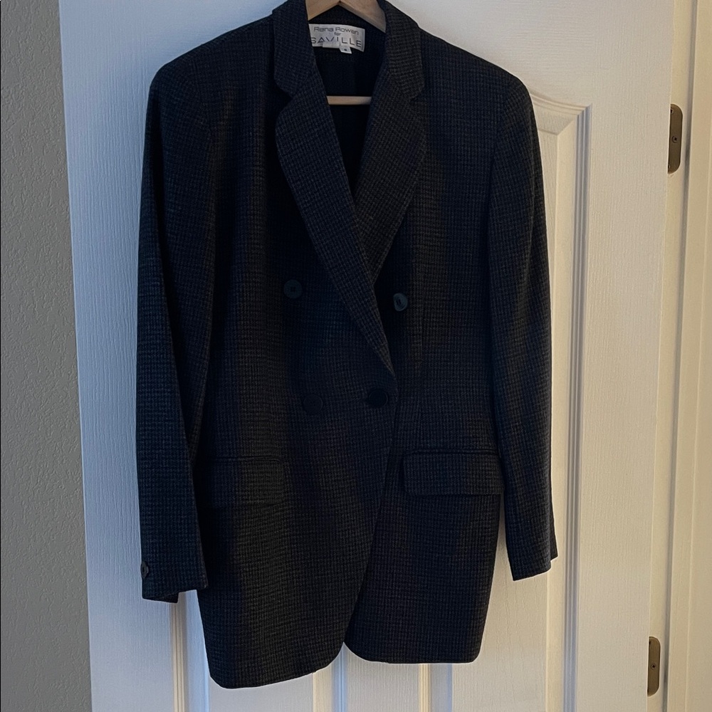 Rena Rowan Black Double-Breasted Jacket